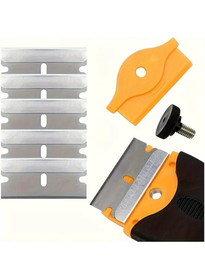 100 Pcs Heavy Duty Stainless Steel Scraper Blades Multi Surface Cleaning Tool - Image 3